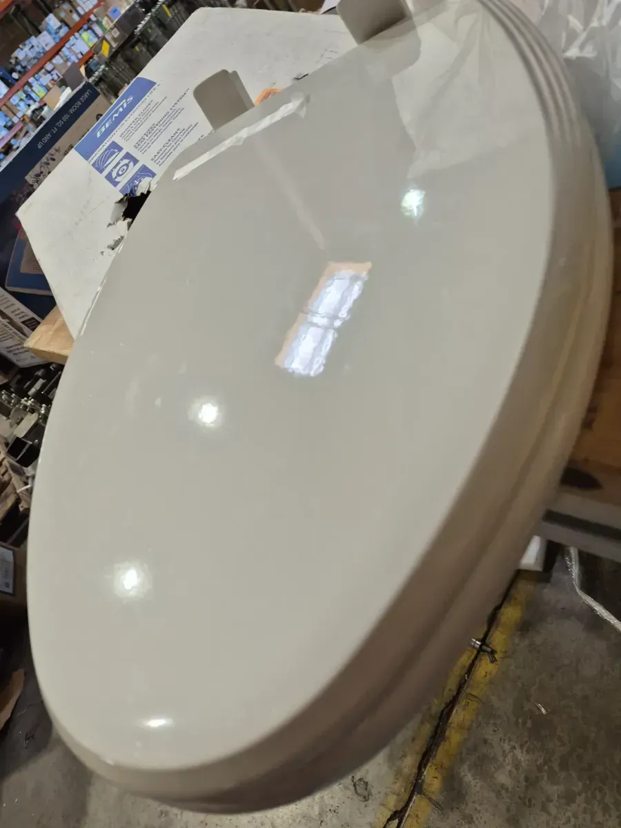 Woodland Elongated Soft Close Enameled Wood Closed Front Toilet Seat in White Removes for Easy Cleaning, Never Loosens - image 3