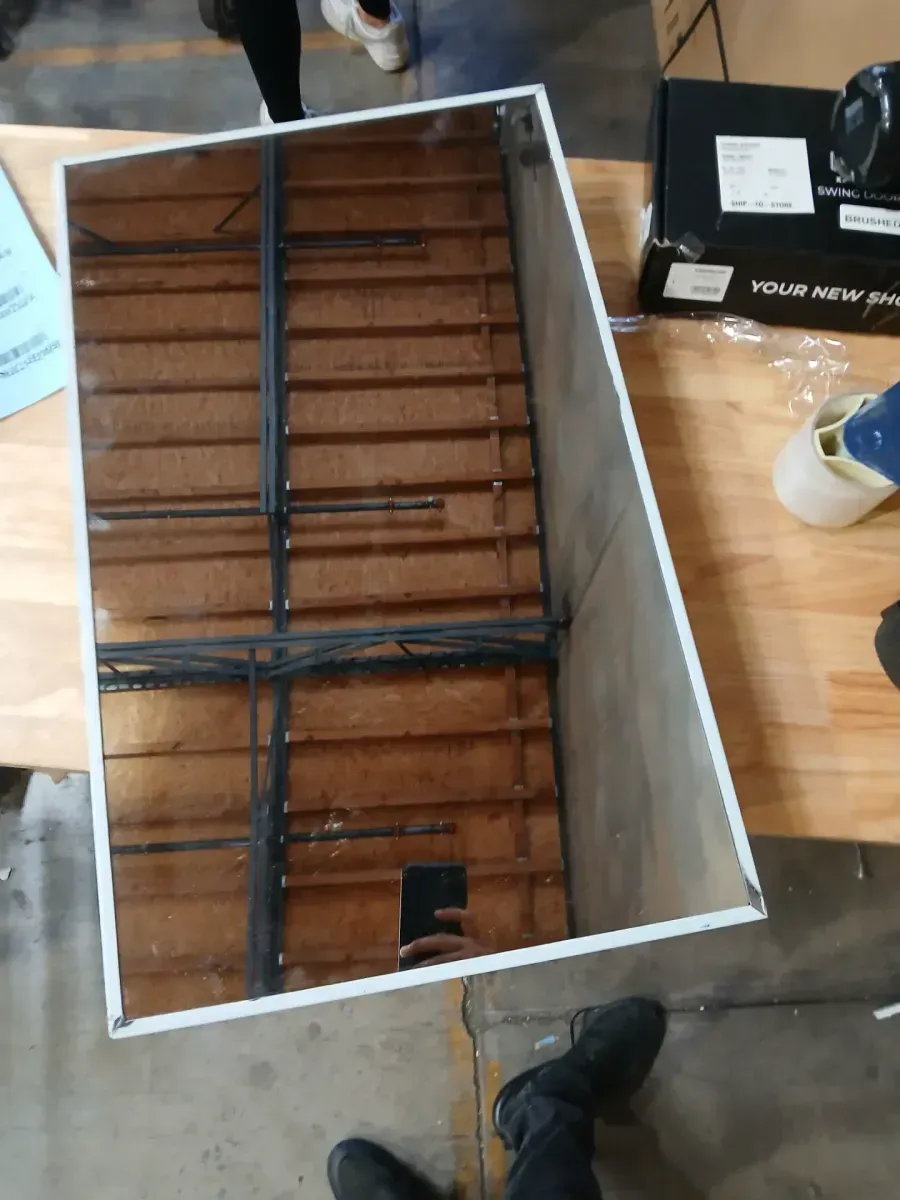 16 in. W x 26 in. H Rectangular Recessed or Surface Mount Framed Medicine Cabinet with Mirror - image 2