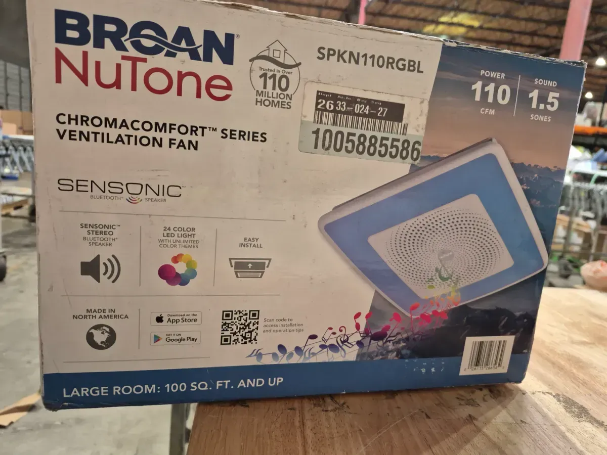 Bathroom Exhaust Fan with Bluetooth Speaker and Multi-Color LED Light - image 6
