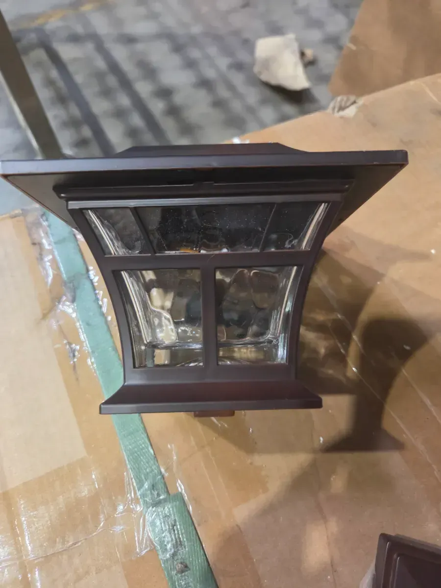 4x4 or 6x6 Mediterranean Bronze Integrated LED Outdoor Solar Deck Post Light - image 2