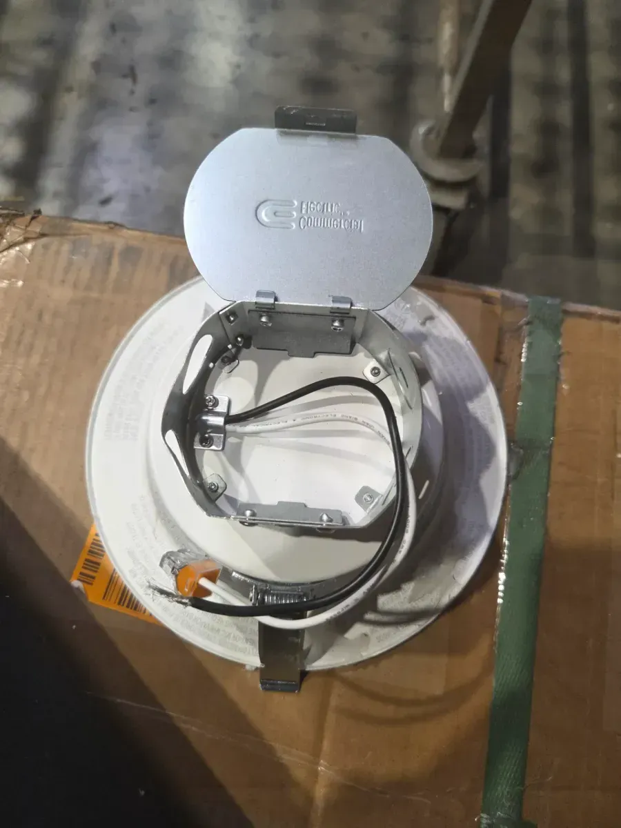 LED Selectable Lumen Selectable CCT 6 in. Round Canless Recessed Light for Indoor Areas Baffle Trim White - image 3