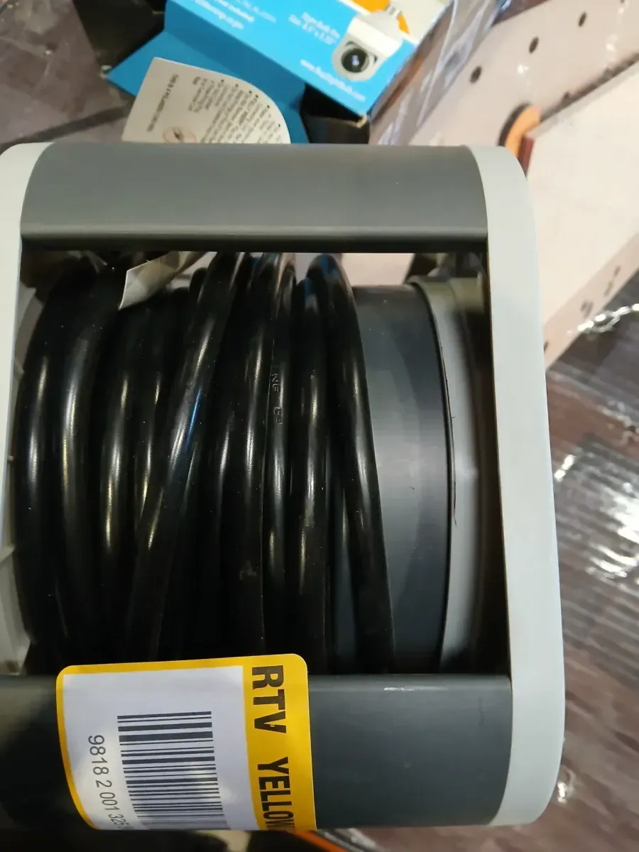 30 ft. 16/3 Extension Cord Reel with 4 Grounded Outlets and Surge Protector in Gray - image 3