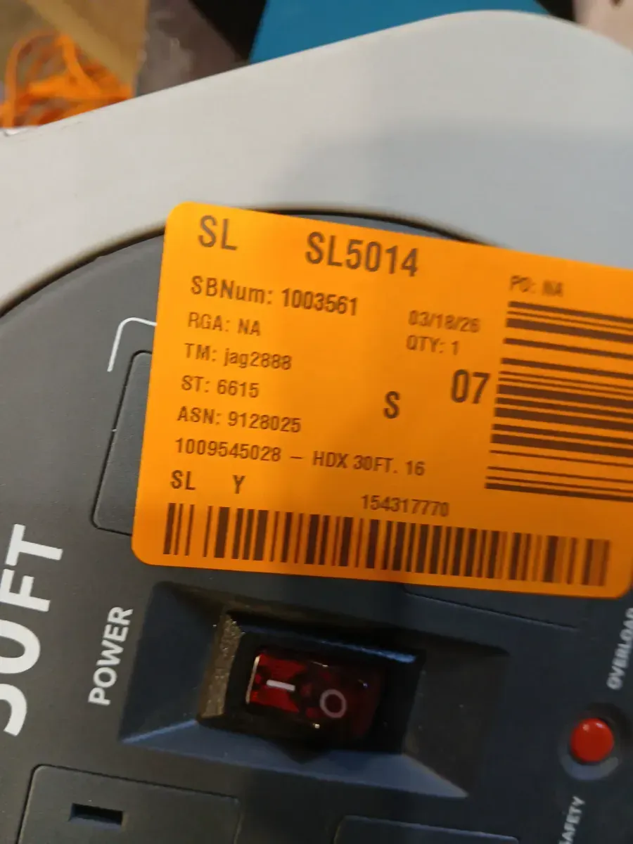 30 ft. 16/3 Extension Cord Reel with 4 Grounded Outlets and Surge Protector in Gray - image 4