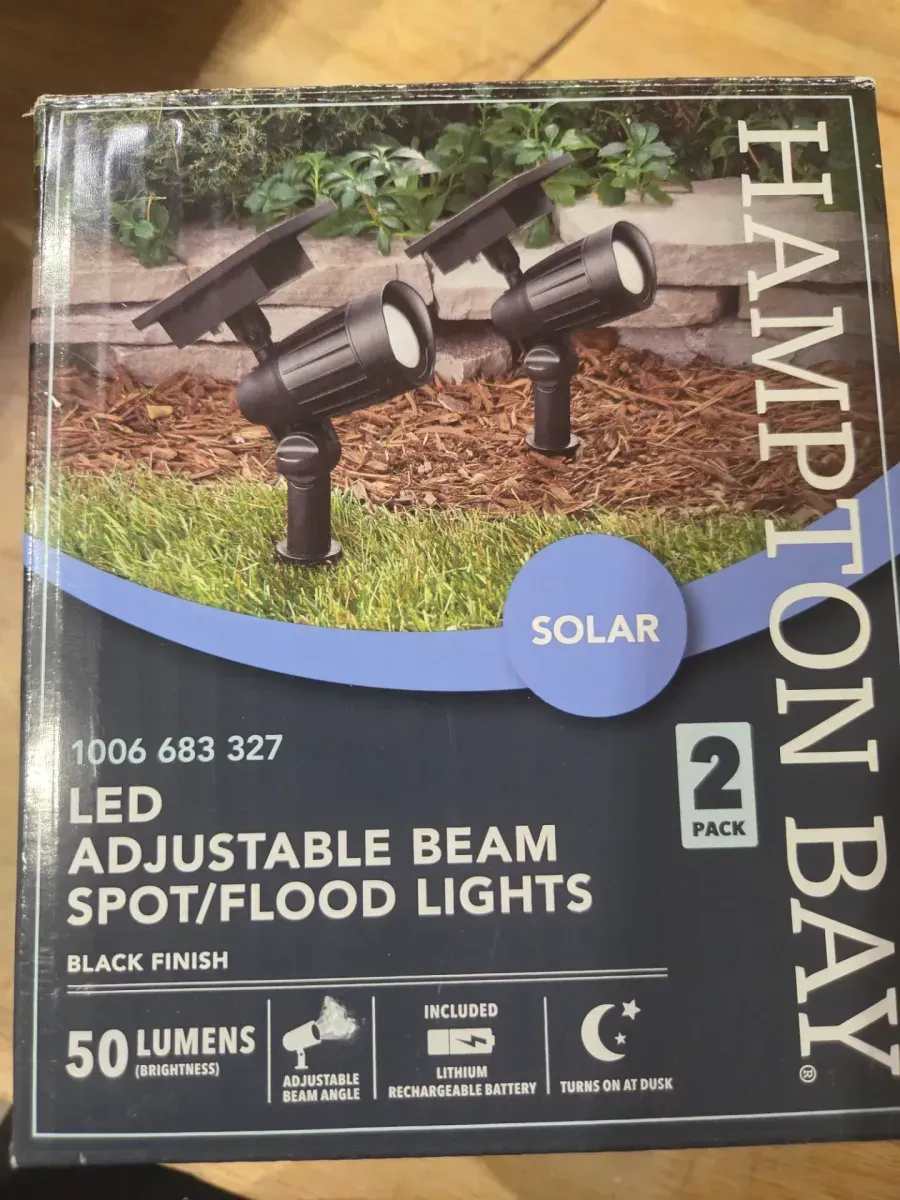 Solar 50 Lumens Black Outdoor Integrated LED Adjustable Beam Spotlight (2-Pack); Weather/Water/Rust Resistant - image 4