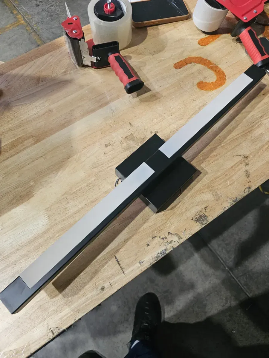 Tivoli 27 in. 1-Light Matte Black Modern Integrated LED Vanity Light Bar for Bathroom - image 3