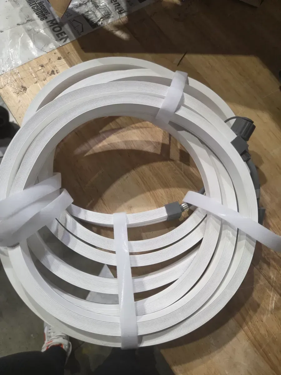 Smart 1000 Lumen 16 ft. White 120V Plug-in/12V Neon Flex LED RGB Outdoor Rope Light Powered by Hubspace (1-Pack) - image 3