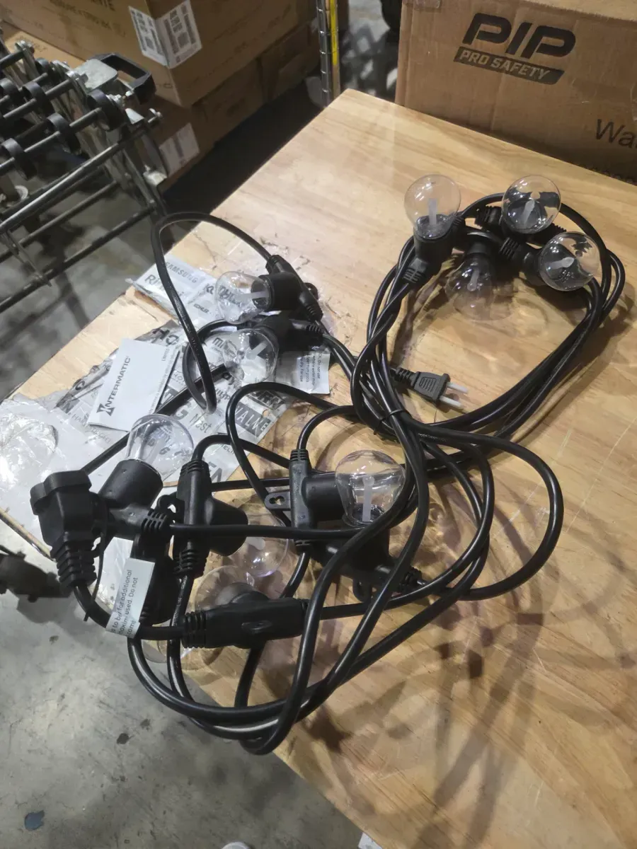 12 Bulb 24 ft. Outdoor/Indoor Bistro LED String Light, Acrylic Edison Bulbs - image 2