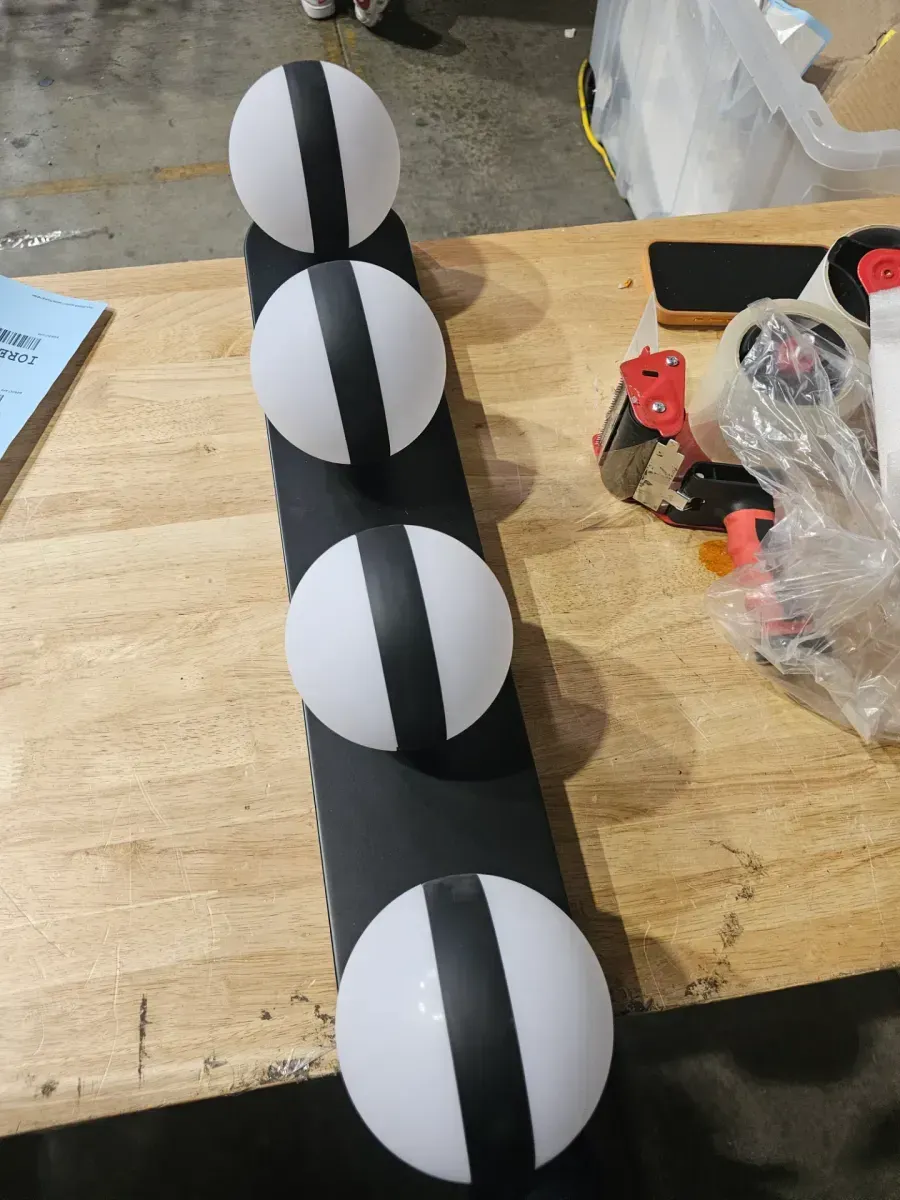 Baldric 27 in. 4 Light Black Modern Integrated LED 3 CCT Vanity Light Bar for Bathroom - image 3