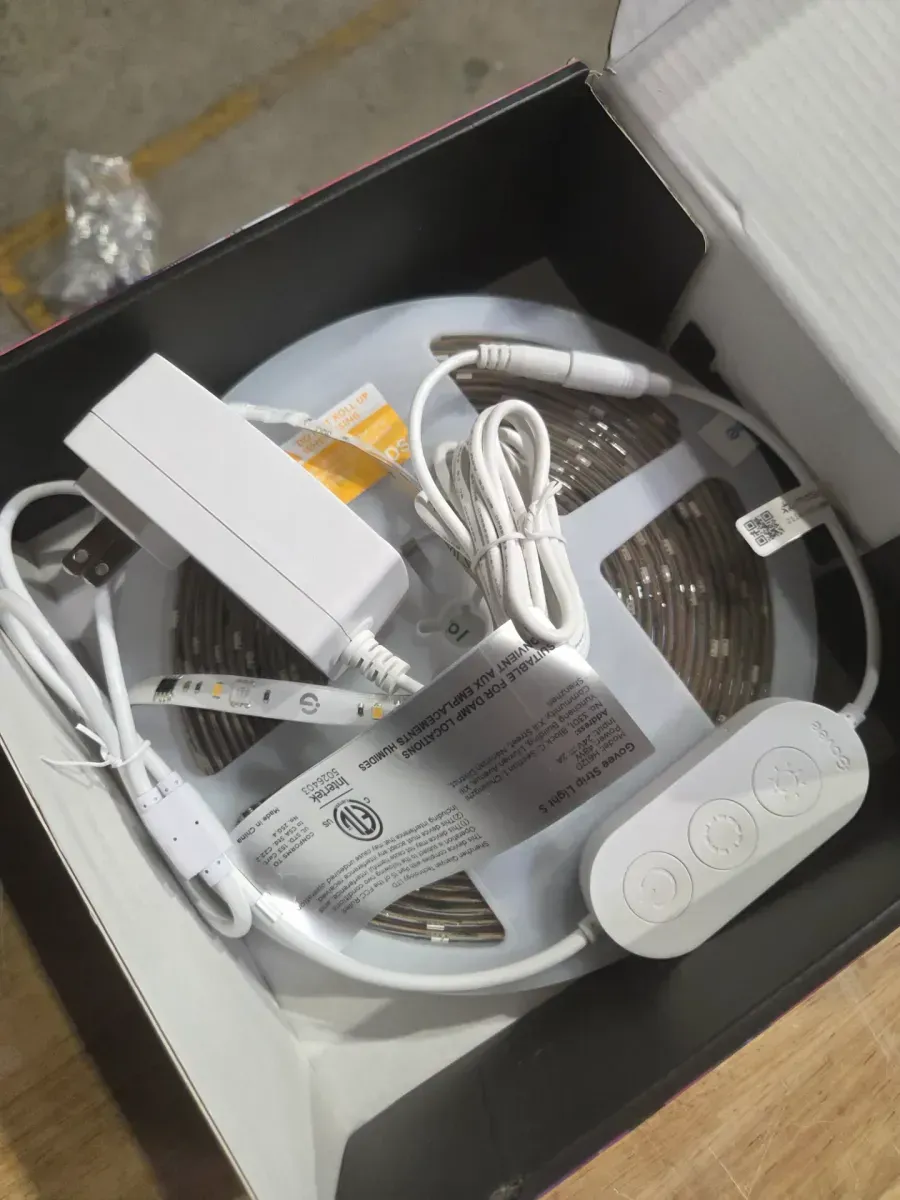 RGBIC Pro 48-Watt Equivalent 49.2 ft. Integrated LED Smart Color Changing Wi-Fi Enabled White Strip Light (1-Strip) - image 3