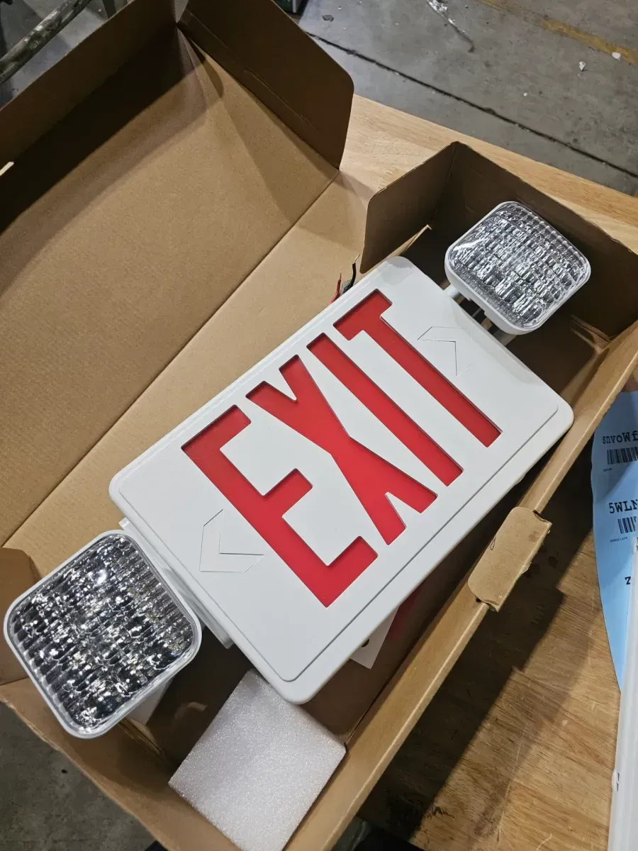 1-Pack Combo 14-Watt Equivalent Integrated LED White Exit Sign and Emergency Light with Ni-Cad 9.6-Volt Battery - image 2