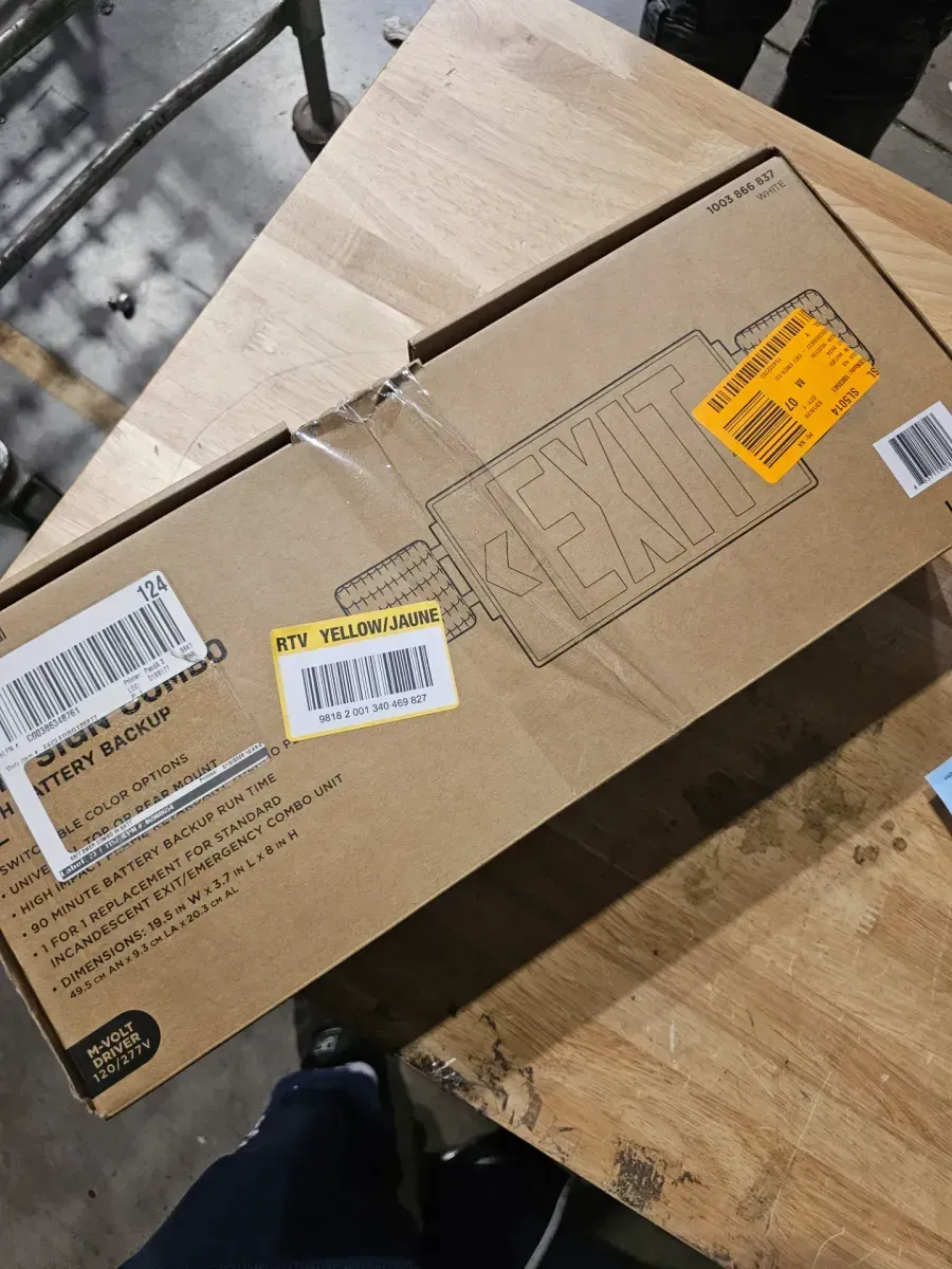 1-Pack Combo 14-Watt Equivalent Integrated LED White Exit Sign and Emergency Light with Ni-Cad 9.6-Volt Battery - image 5