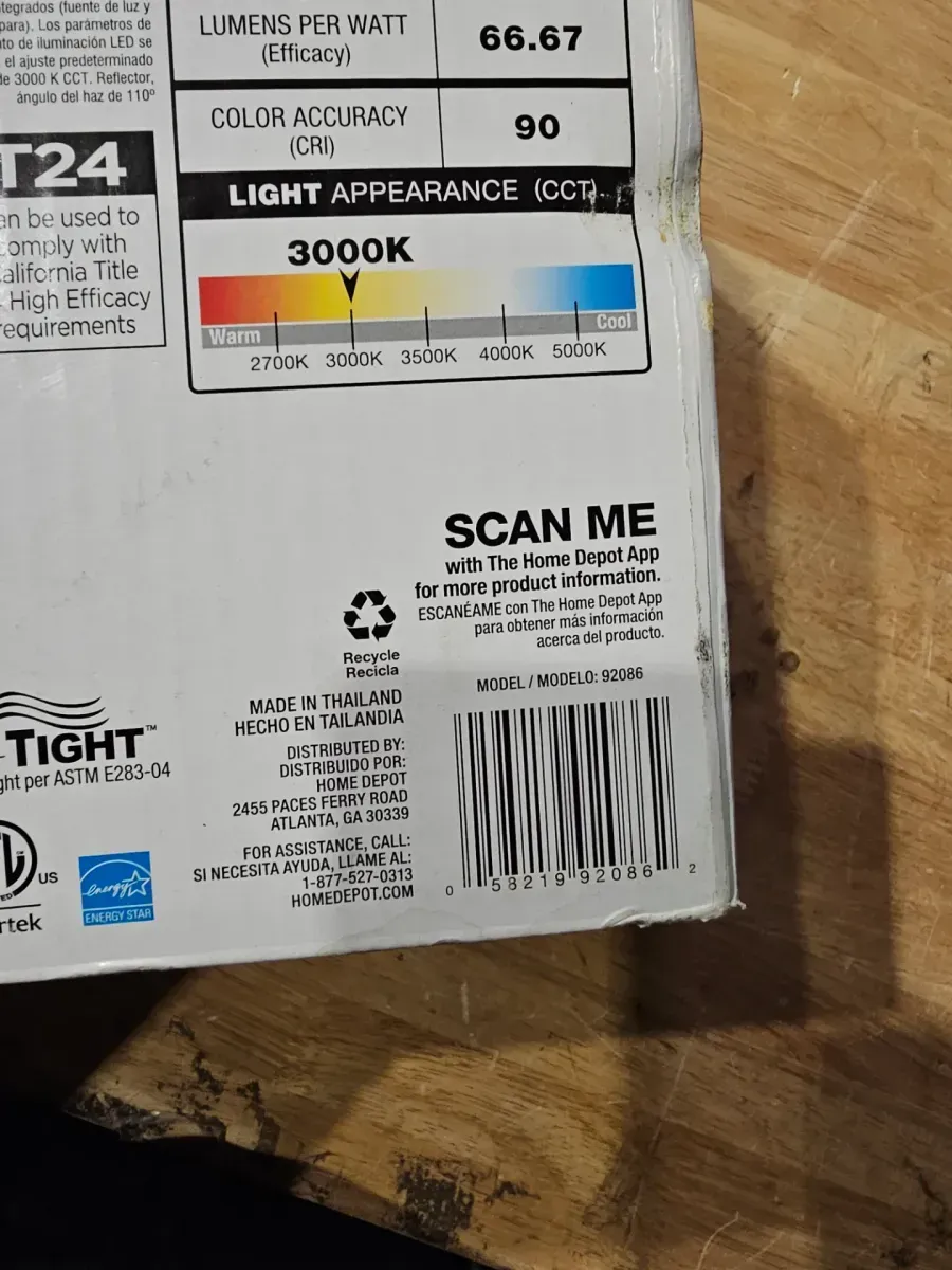 Pro Value Series LED 6 in Round Adj Color Temp Canless Recessed Light for Kitchen Bath Living rooms, Wht 4-Pk - image 6