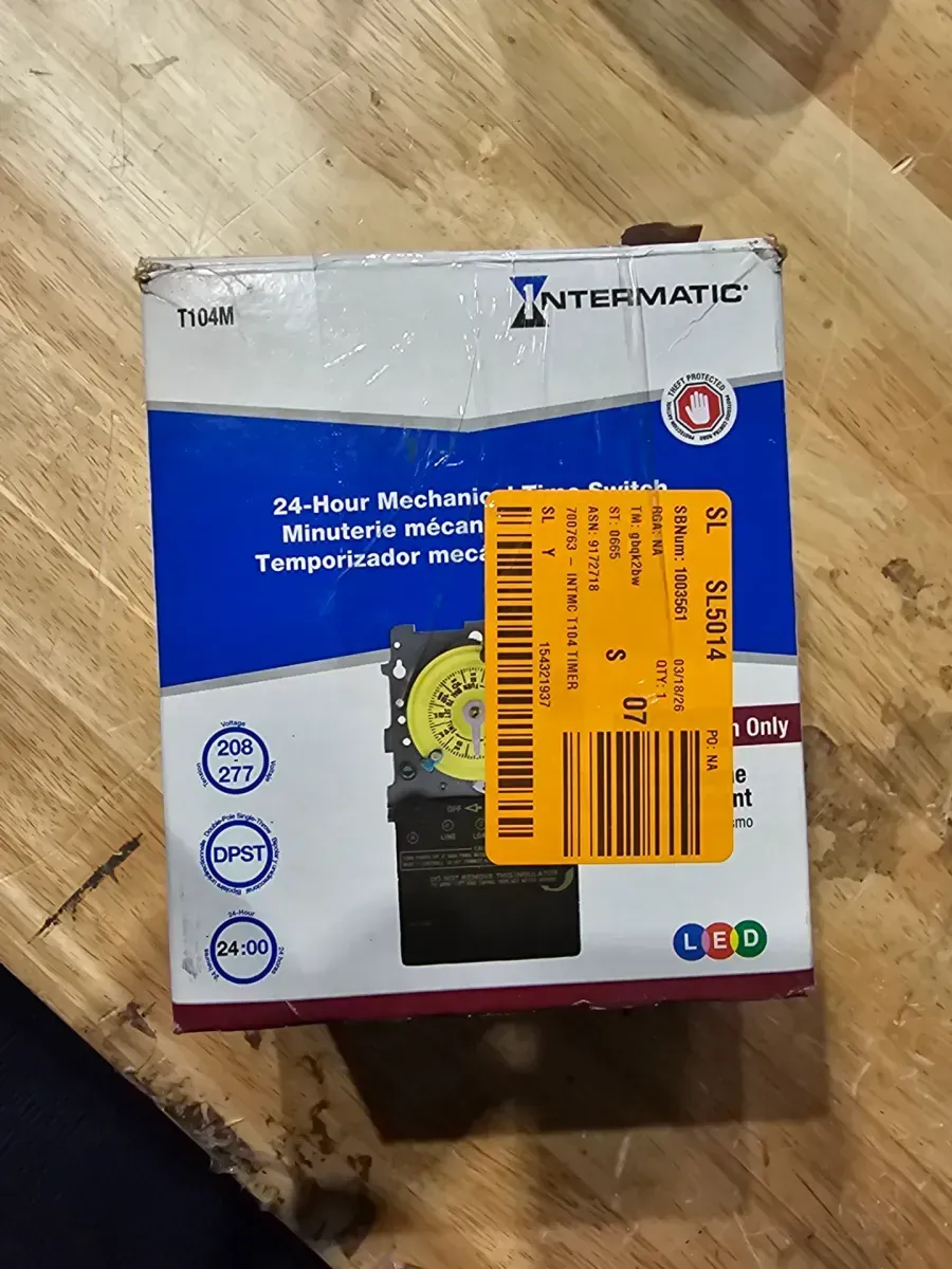 T100 Series 40 Amp 208-277V DPST 24 Hour Mechanical Time Switch Mechanism - image 4