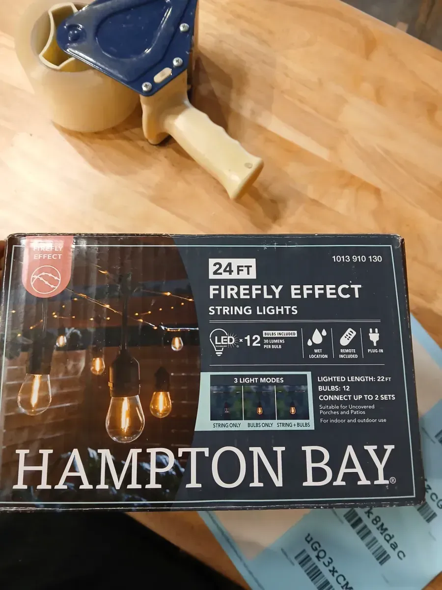 12-Light 24 ft. Indoor/Outdoor Plug-In Filament LED S14 Edison Bulb and Embedded Firefly Rope Lights String-Light - image 2