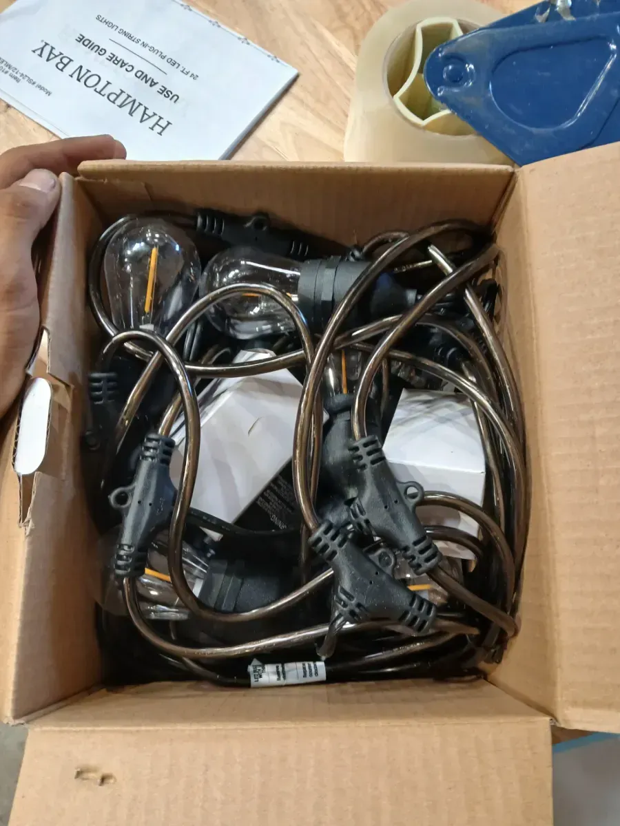 12-Light 24 ft. Indoor/Outdoor Plug-In Filament LED S14 Edison Bulb and Embedded Firefly Rope Lights String-Light - image 3