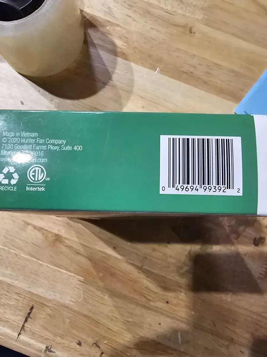 Universal 3 Speed Damp Rated Ceiling Fan Handheld Remote Control White - image 5