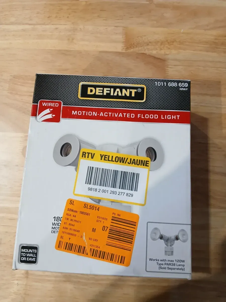 PAR 180° Adjustable Gray 2-Head Motion Sensor Security Weather Resistant Flood Light, 240W, 70 ft. Detection Range - image 2