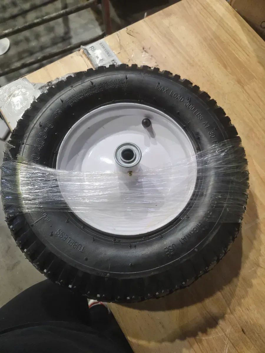 4.80/4.00-8 Pneumatic Tubeless Utility Tire and Wheel Assembly - image 1