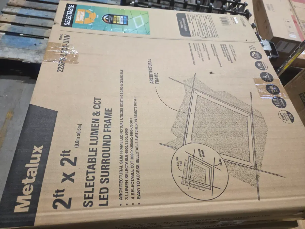 2 x 2 ft. Selectable 4500/3200/2000 Lumens, Integrated LED, Surround Architectural Slim Frame Panel, 4-Selectable CCT - image 6