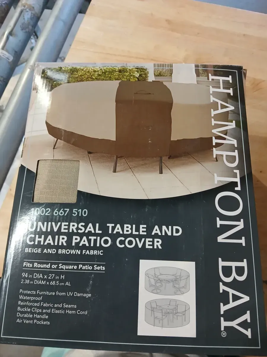 Hampton Bay Universal Table and Chair Patio Cover, 94-inch - image 1