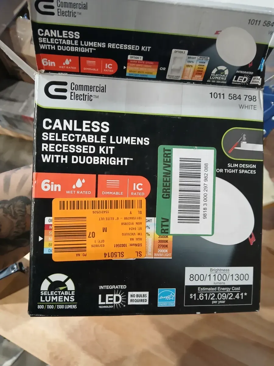 Elite Series 6 in. LED DuoBright, 3-Level Lumen Select, Ultraslim Canless Recessed Light, Adjustable CCT Plus - image 3