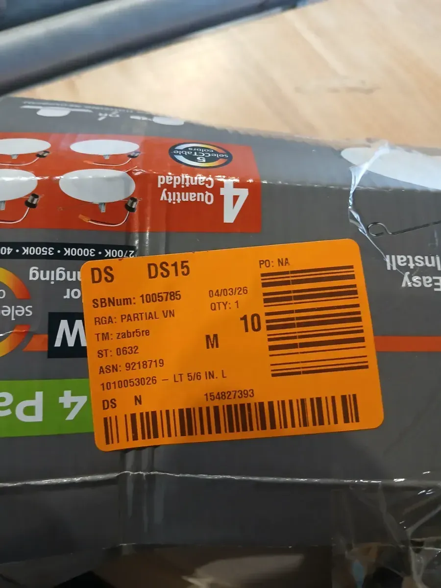 LT 5/6 in. Integrated LED Recessed Light Trim Retrofit Module with Baffle Trim 5CCT 750lm (4-Pack) - image 2