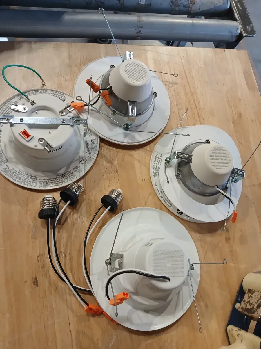 LT 5/6 in. Integrated LED Recessed Light Trim Retrofit Module with Baffle Trim 5CCT 750lm (4-Pack) - image 3