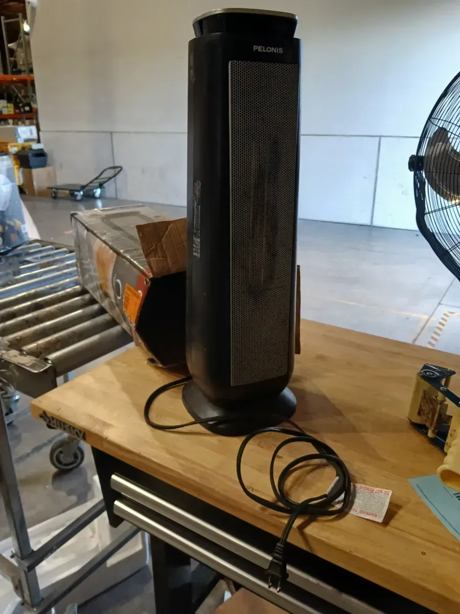 Pelonis 1500-Watt 23 in. Digital Tower Indoor Ceramic Heater Quiet Operation w/ Safety Overheat Protection and Fan Mode in Black (1500-Watt 23 in. Digital Tower Ceramic Heater and 1500-Watt Oil-Filled Radiant Electric Space Heater Combo) - image 3