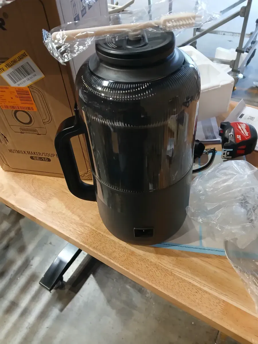 800 W 40 oz. Stainless Steel Black Soy Milk Makers with Adjustable Speed Control Keep Warm Setting Self Cleaning - image 6