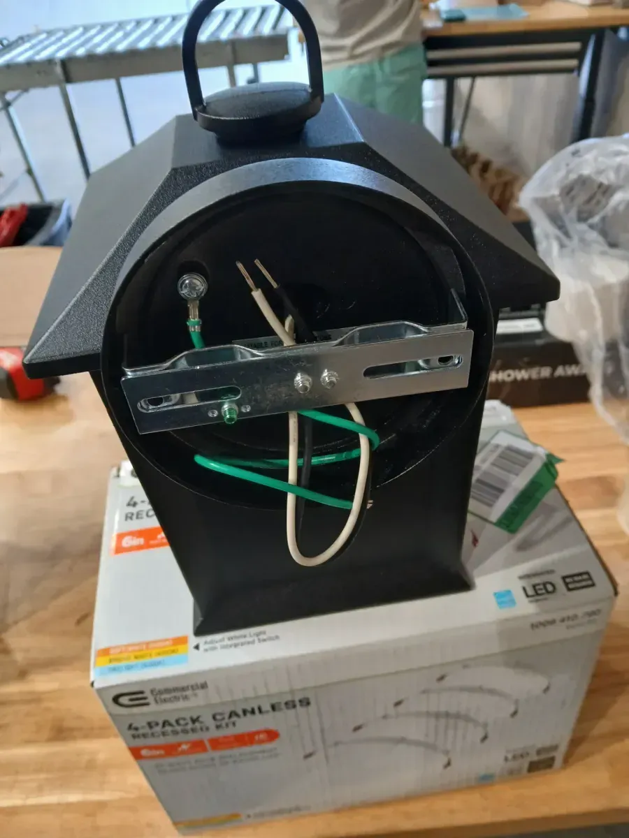 Ashton 10.87 in. 1-Light Black Hardwired Outdoor Wall Light Lantern Sconce with Seeded Glass and with No Bulb Included - image 7