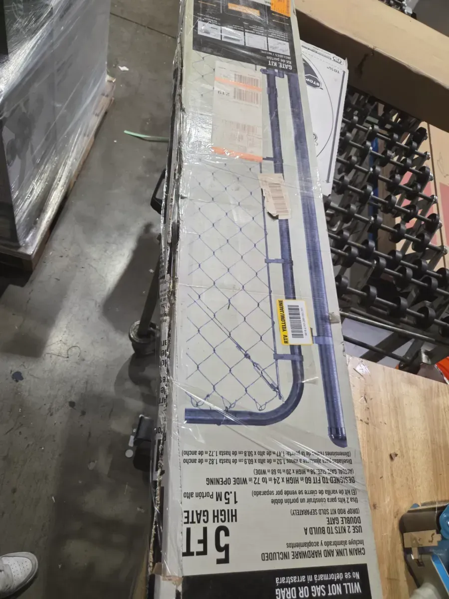 6 ft. W. x 5 ft. H Galvanized Steel Chain Link Fence Expandable Gate Kit Actual Gate Width: 26 in. to 68 in. - image 5