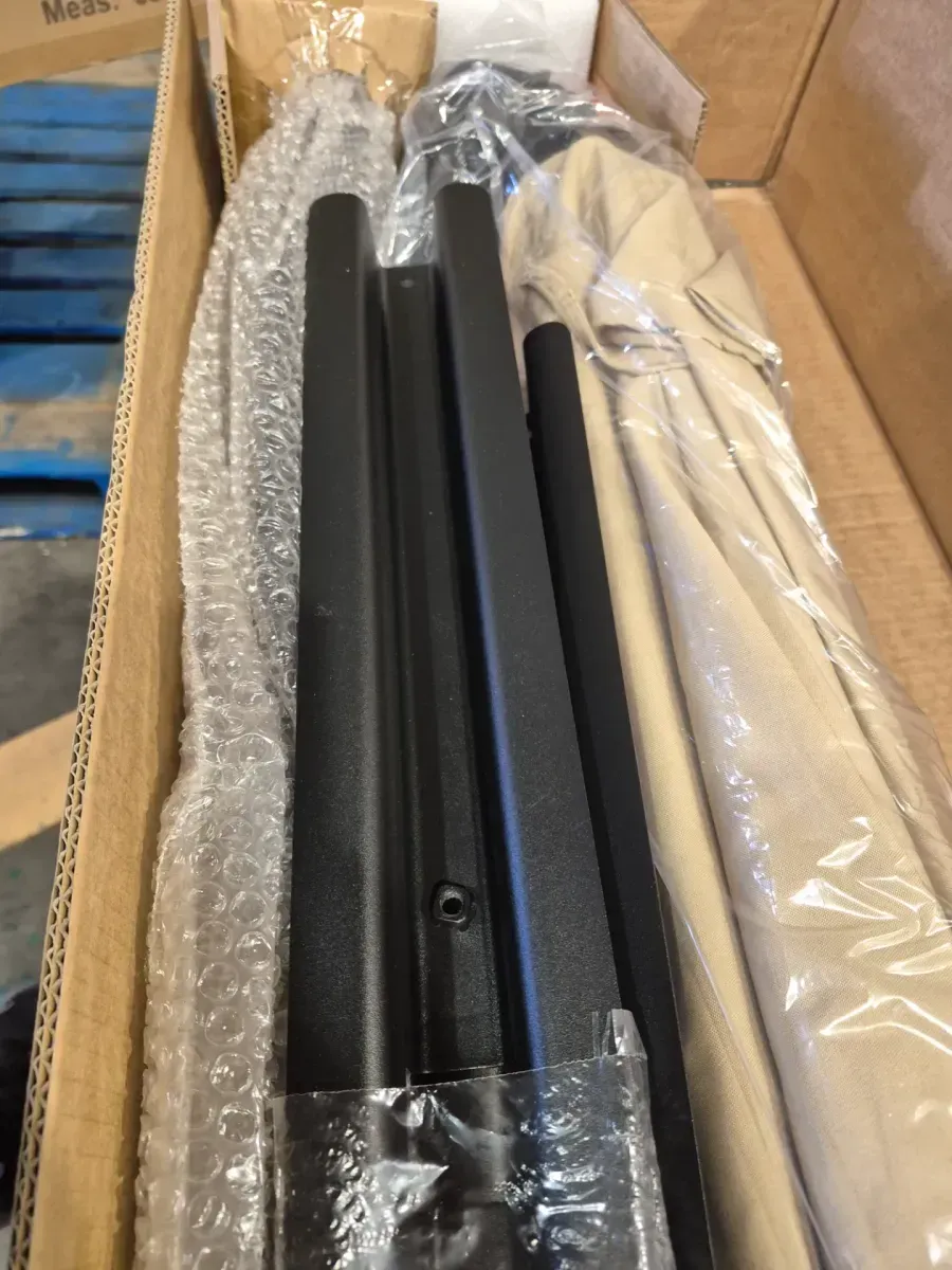 StyleWell 10 ft. Steel Cantilever Market Tilt Patio Umbrella in Putty - image 3