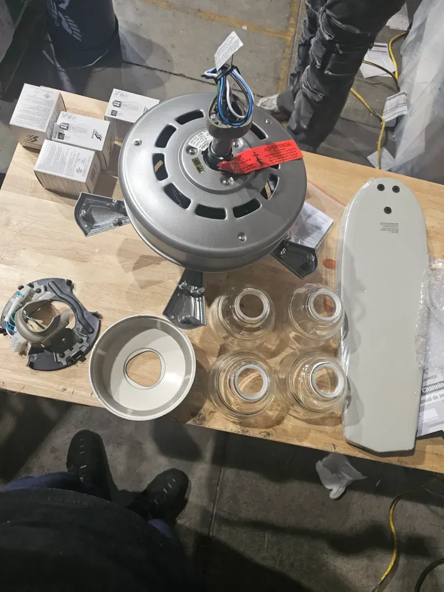 Channing 52 in. Hunter Express Indoor Matte Silver Ceiling Fan with Light Kit Included - image 2