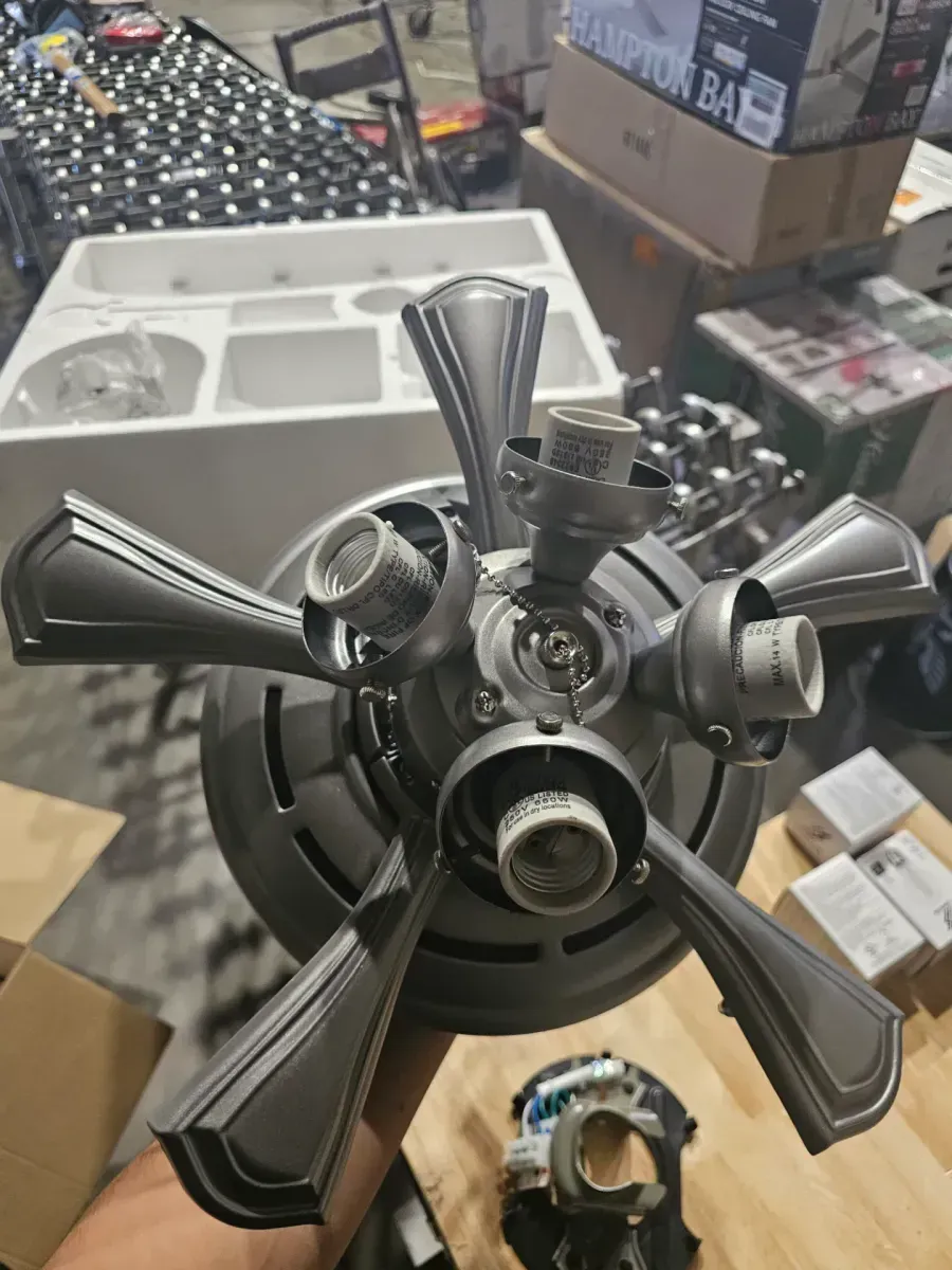 Channing 52 in. Hunter Express Indoor Matte Silver Ceiling Fan with Light Kit Included - image 3