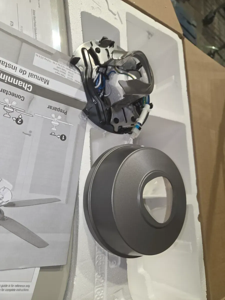 Channing 52 in. Hunter Express Indoor Matte Silver Ceiling Fan with Light Kit Included - image 3