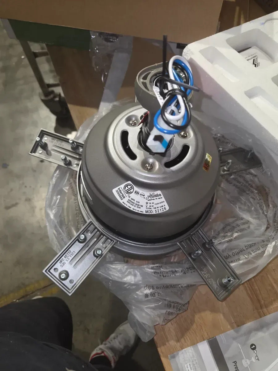 Channing 52 in. Hunter Express Indoor Matte Silver Ceiling Fan with Light Kit Included - image 5