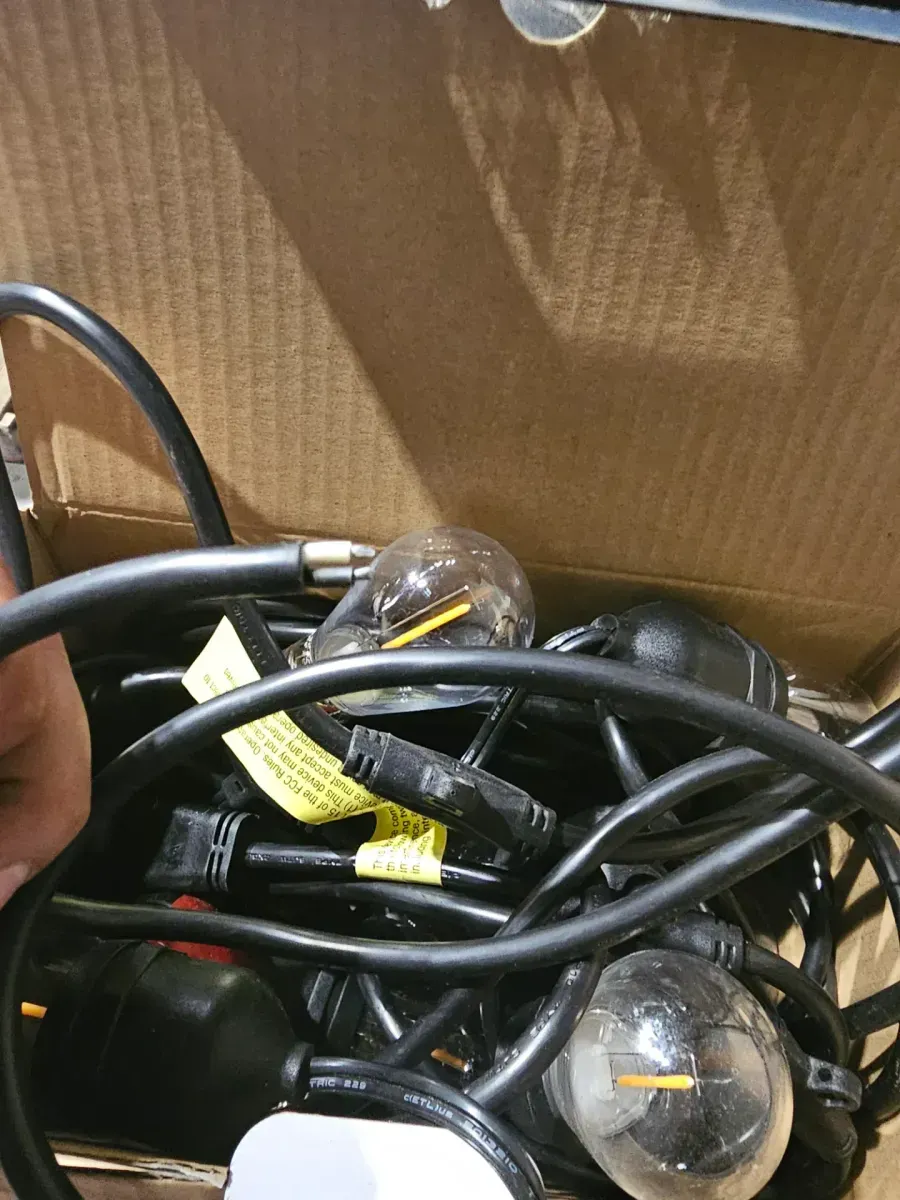 Hampton Bay 24-Light 48 ft. Plug-in Indoor/Outdoor Edison Patio String Light with S14 Single Filament LED Bulbs - image 2