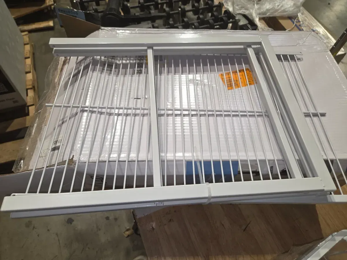 18.54 in. H x 21.75 in. W White Steel 2-Drawer Close Mesh Wire Basket - image 3