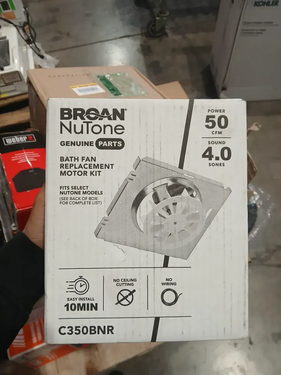 Genuine Replacement Motor Wheel for 696N Ventilation Fan, 50CFM, 4.0 Sones - image 2