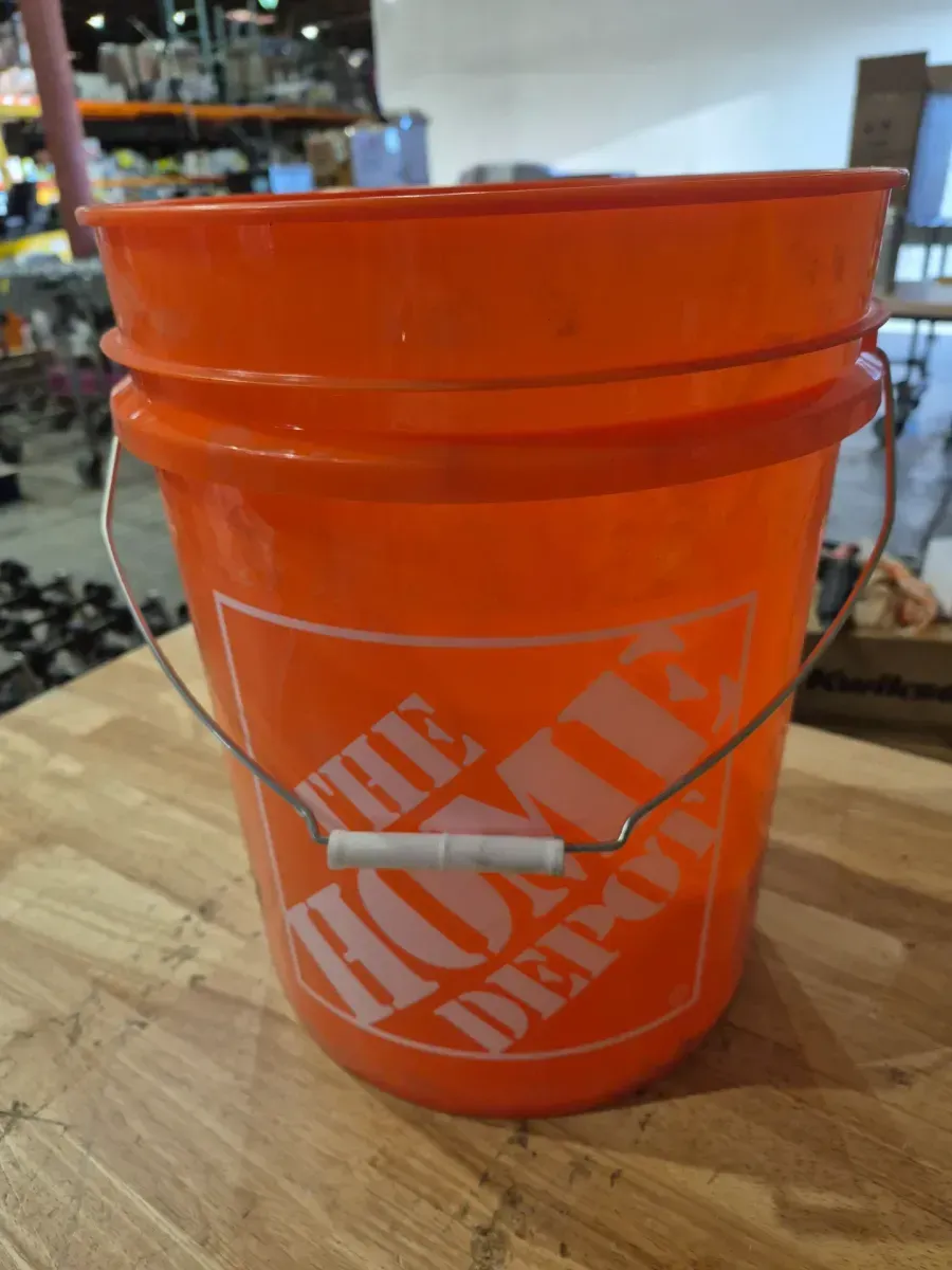 5 Gallon Orange Bucket and Cedar Rectangle Elevated Garden Bed (43 in. x 28 in. x 20 in.) Combo - image 3