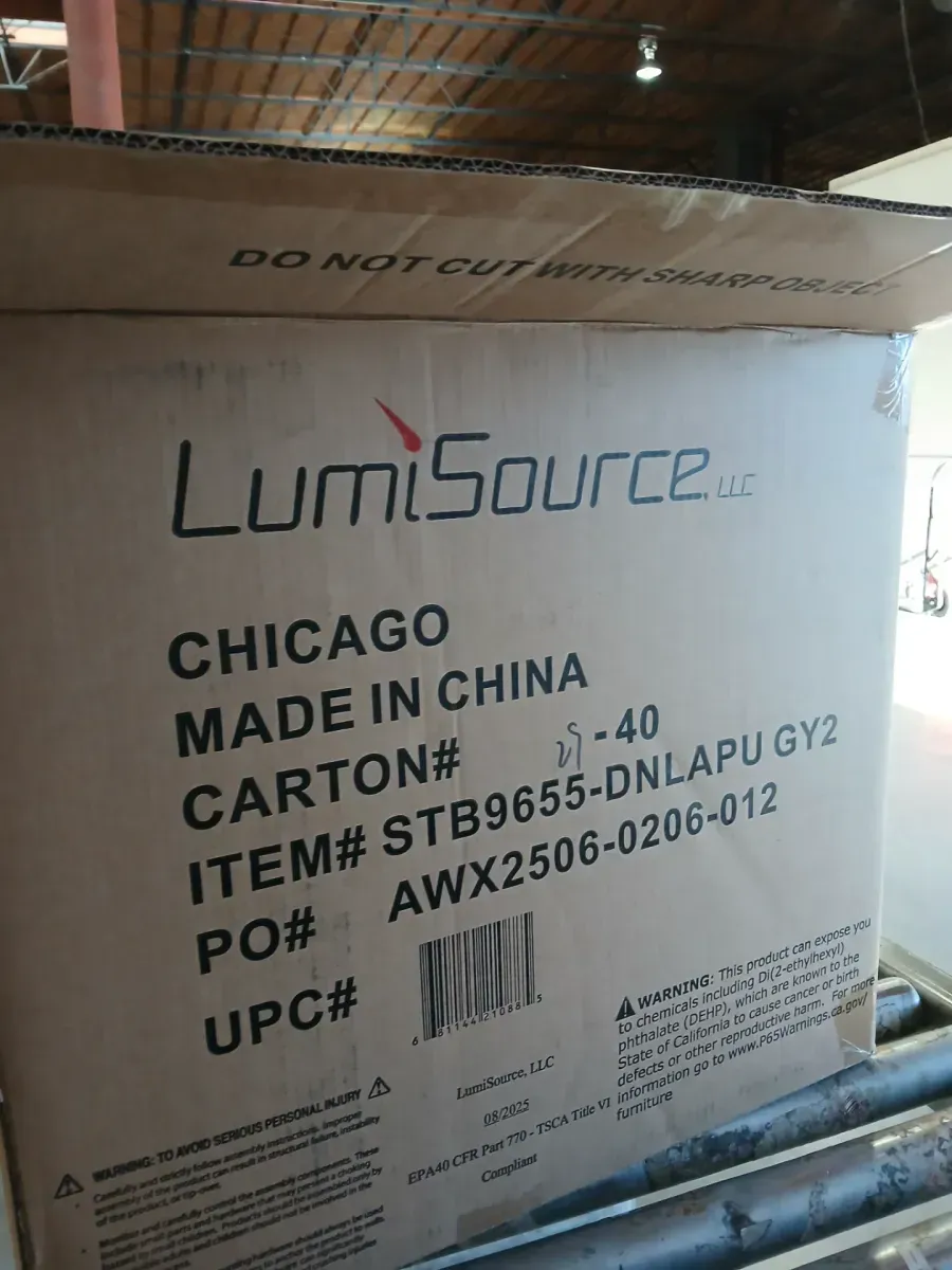 LumiSource Chicago Dining Chairs, Set of 2, Dark Gray Faux Leather - image 2