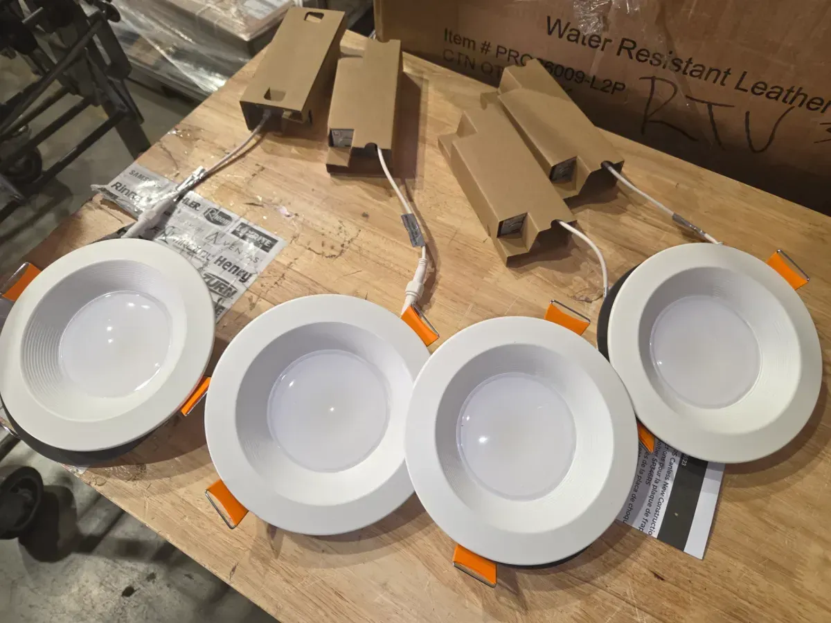 6 in. Selectable CCT Regressed Canless Integrated LED Downlight with New Construction Smashplate (4-Pack) - image 3