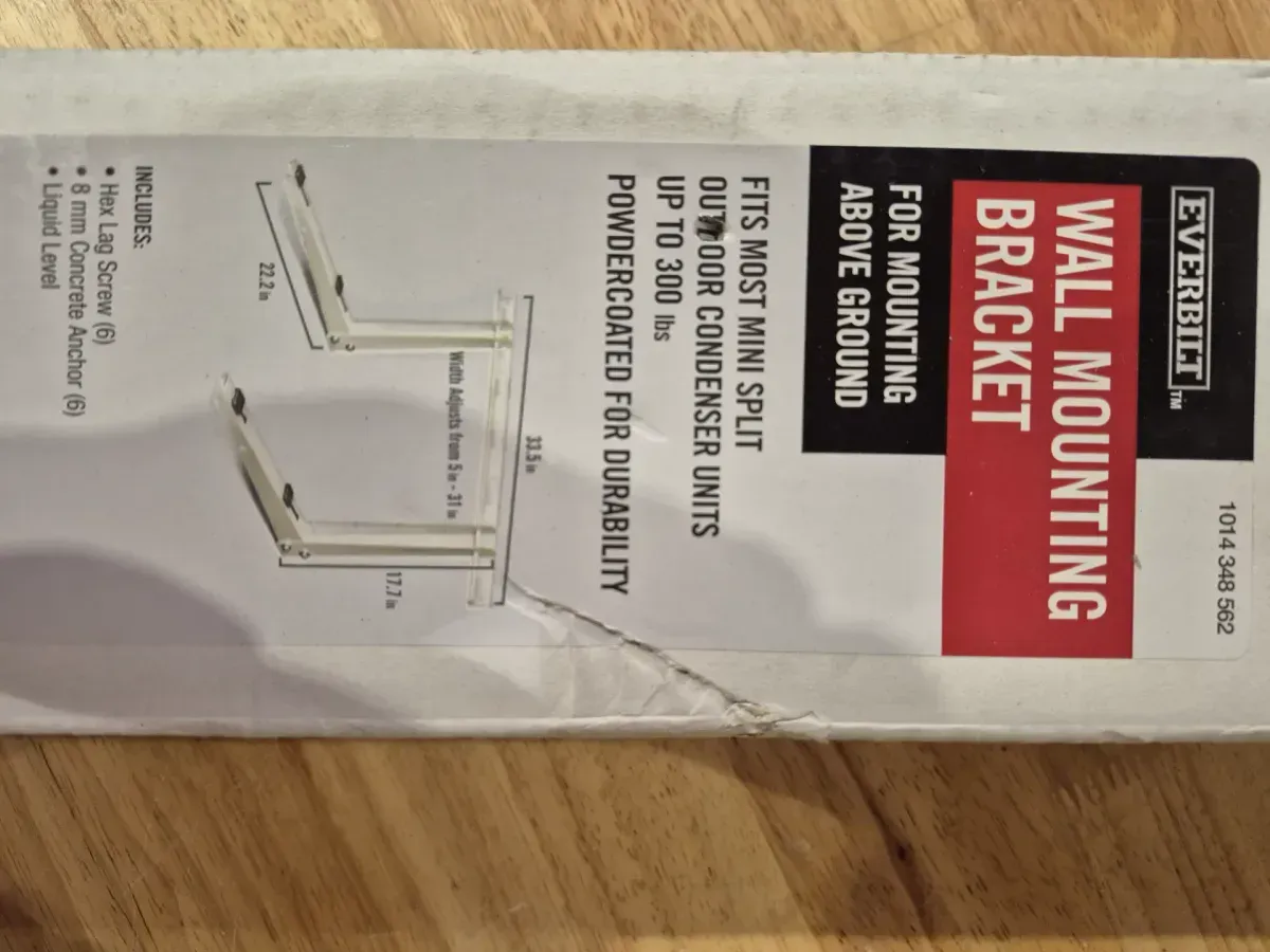 Mini Split Wall Mounting Bracket, 300 lbs. - image 2