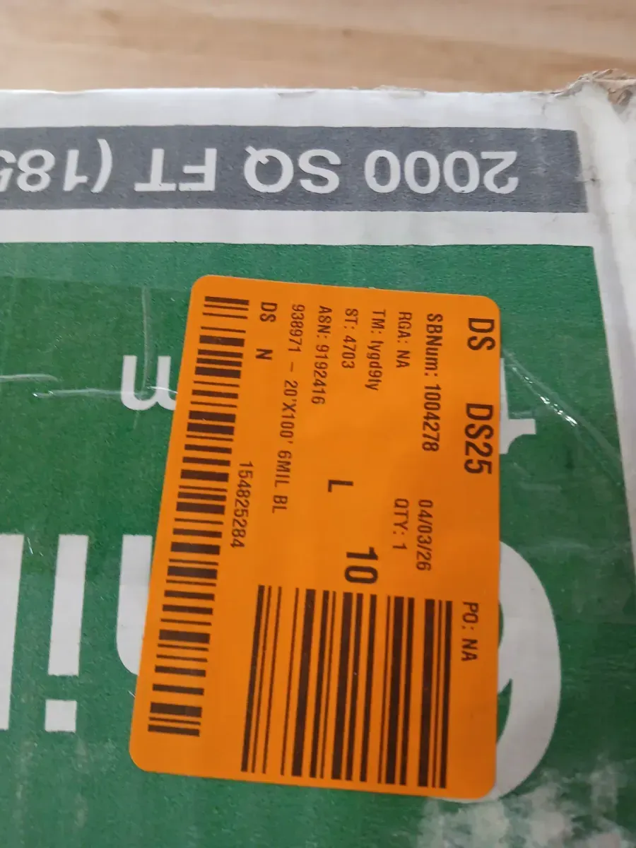 20 ft. x 100 ft. Black 6 mil Plastic Sheeting - image 2