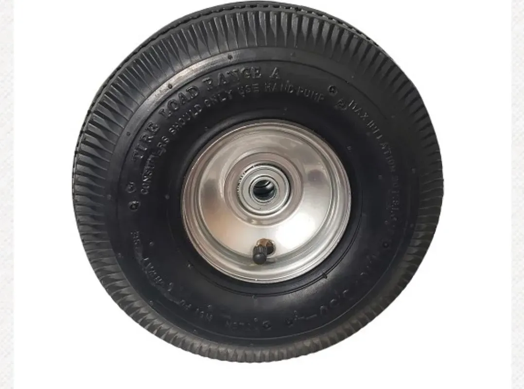 4.10/3.50-4 Sawtooth Tire with Rim (5/8" Bearing - image 1