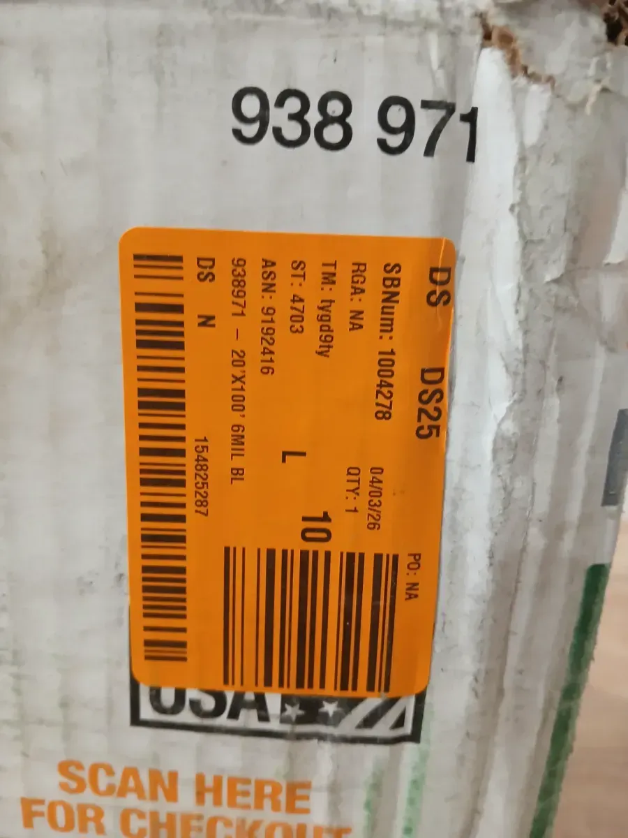 20 ft. x 100 ft. Black 6 mil Plastic Sheeting - image 2