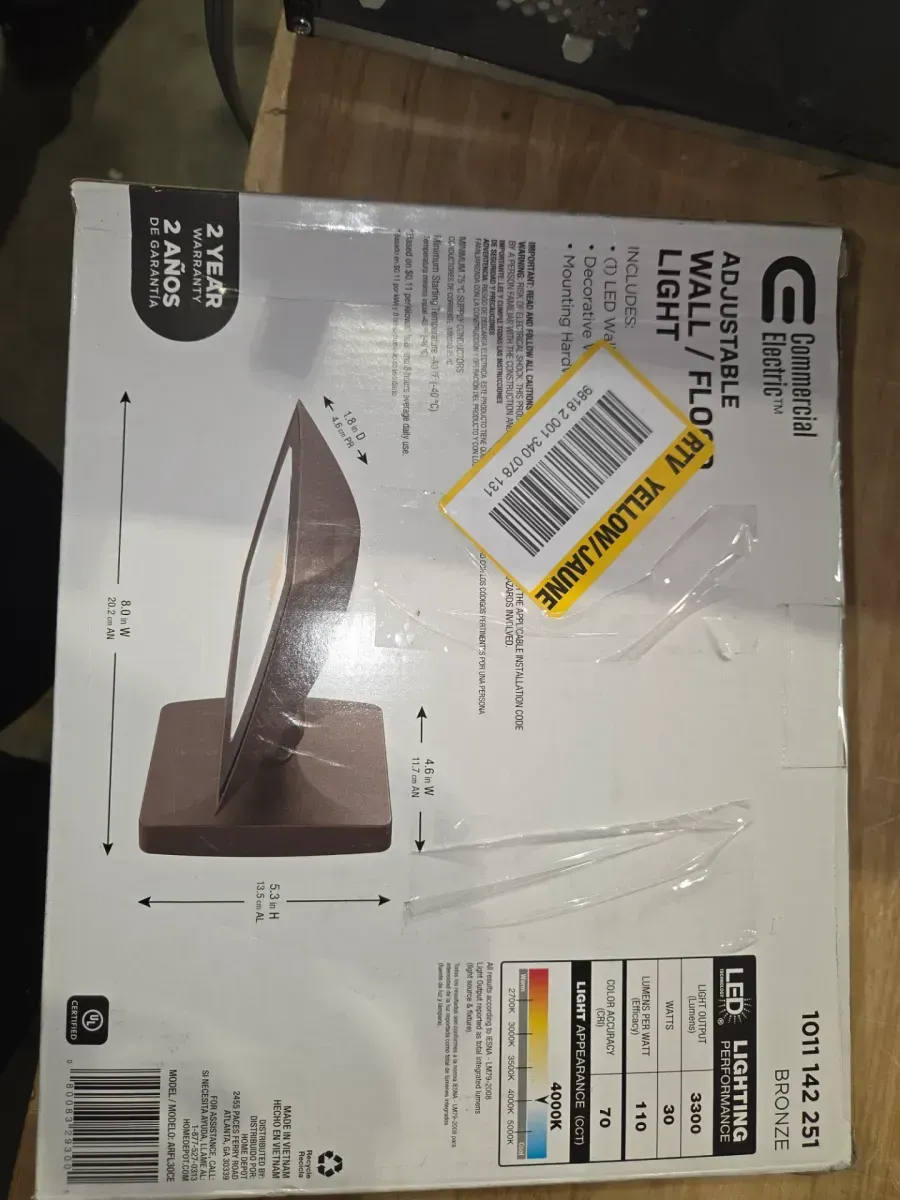 ARFL 200-Watt Equivalent, 3000 Lumen, 4000k CCT, Integrated LED, Arch Wall Flood Light, Bronze - image 4