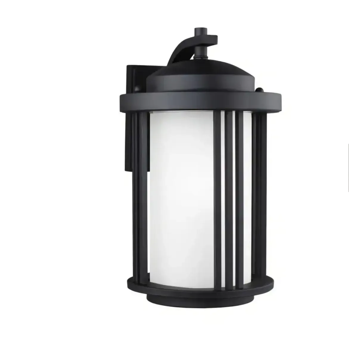 Crowell 1-Light Black Outdoor 14.875 in. Wall Lantern Sconce with LED Bulb - image 3