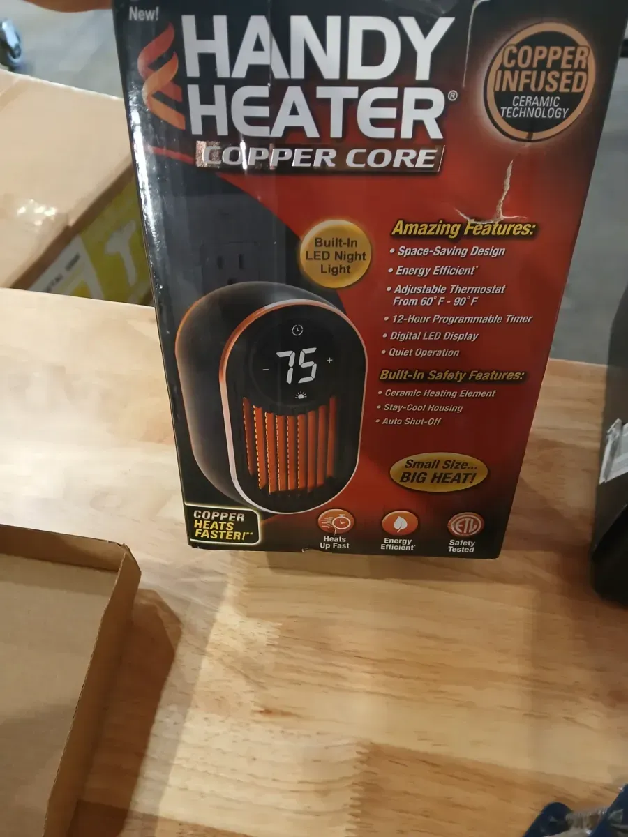 3296 BTU 800-Watt 6.9 in Copper Core Plug-In Personal Ceramic Radiant Electric Heater - image 2