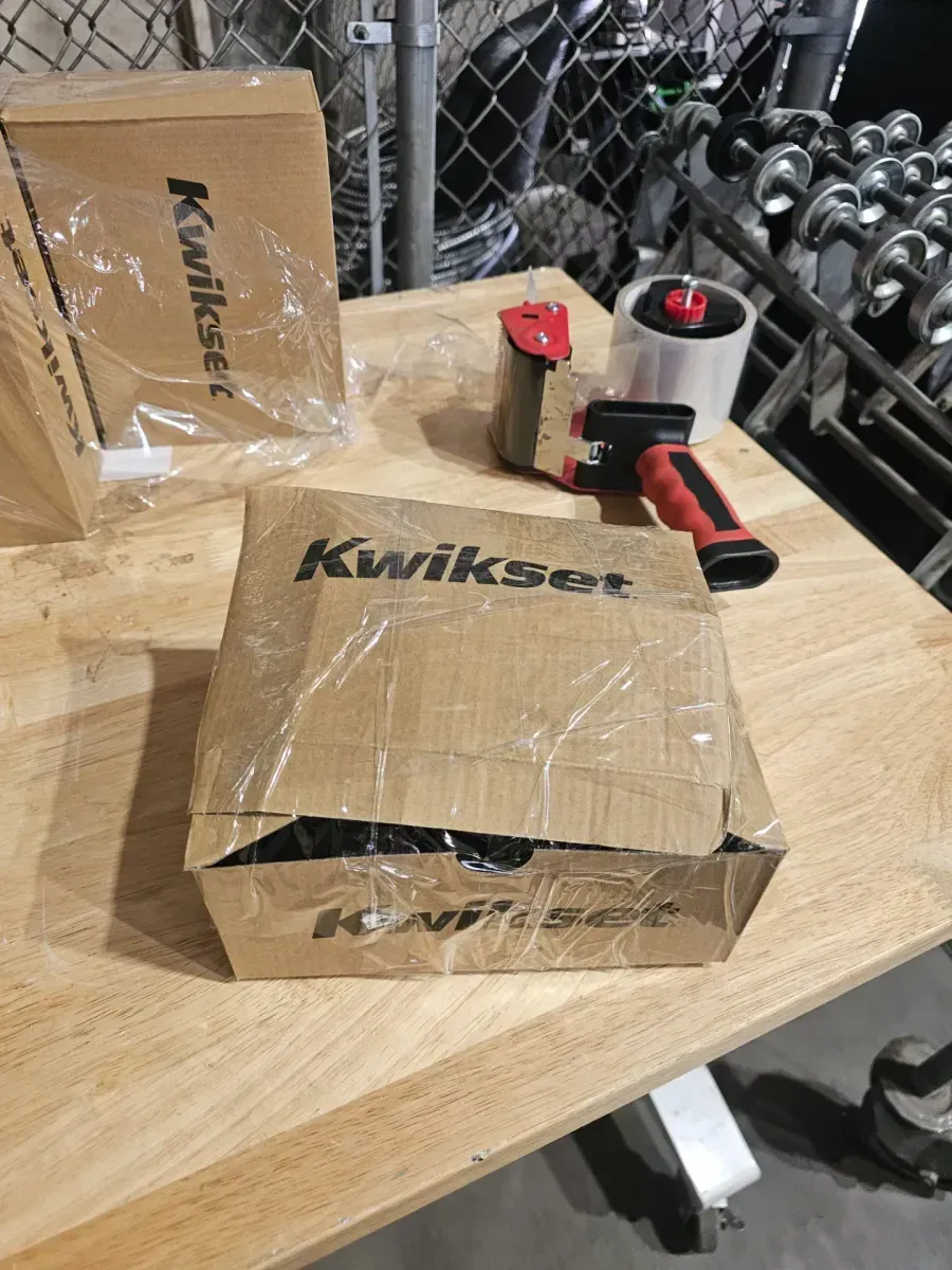 Breton Square Satin Nickel Keyed Entry Door Handle Featuring SmartKey Technology and Microban - image 5